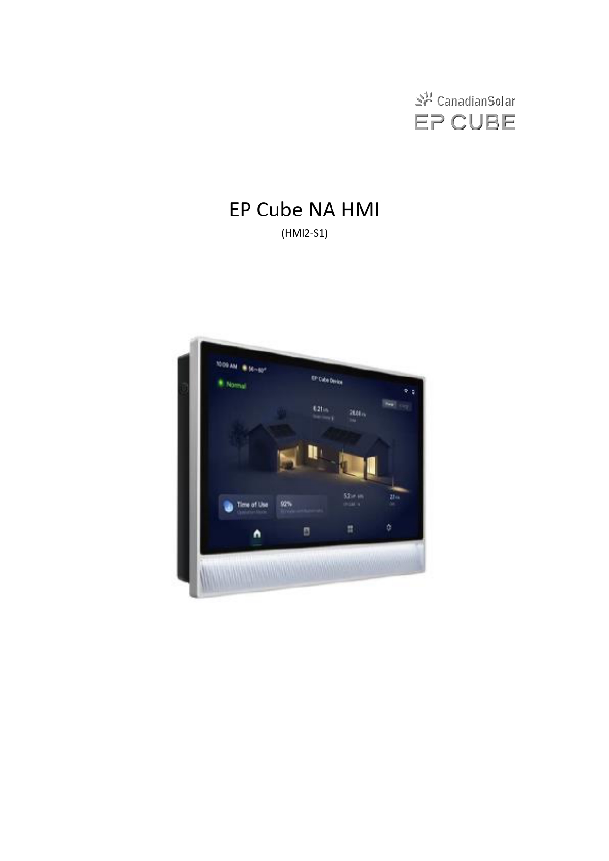 EP Cube/HMI Home Management Display